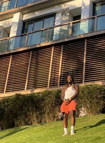 Offset in front of the property (Celebrity Brokers Antonio Khoury and Brandi Hunter)