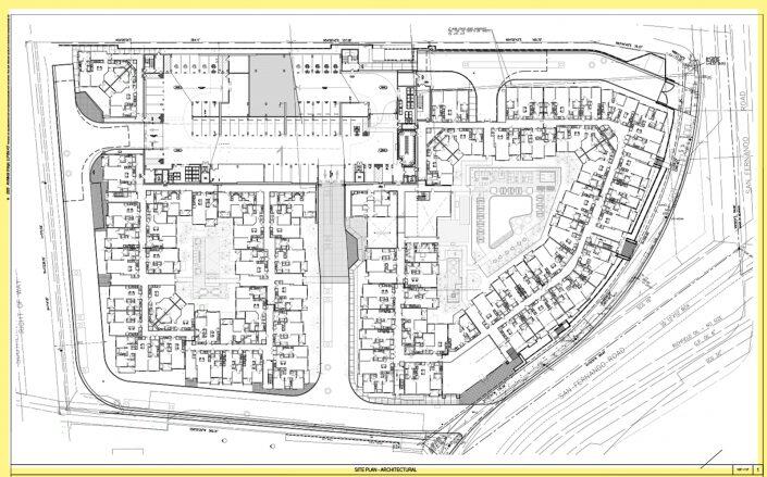 Site plan of 2910 North San Fernando Road in Glassell Park (AO Architects)