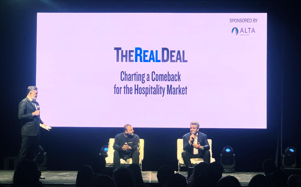 From left: The Real Deal publisher Amir Korangy, Groot Hospitality's David Grutman and Fontainebleau Development's Jeffrey Soffer