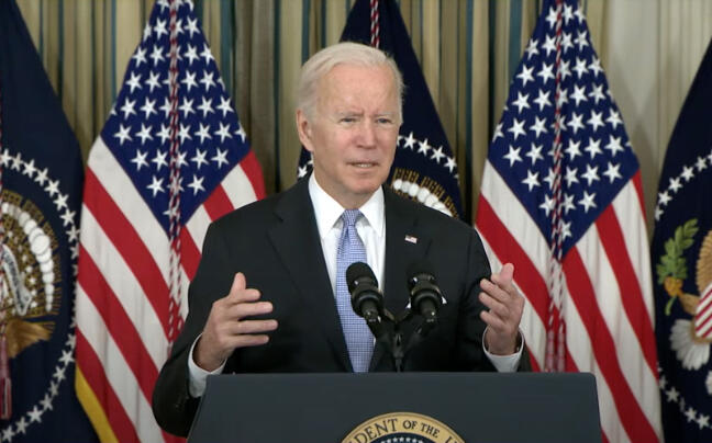 President Joe Biden announces the infrastructure bill's passage. (WH.GOV)