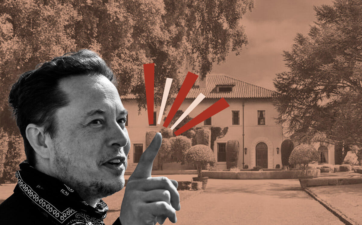 Elon Musk &amp; 891 Crystal Springs Rd (Getty Images, zillow.com)