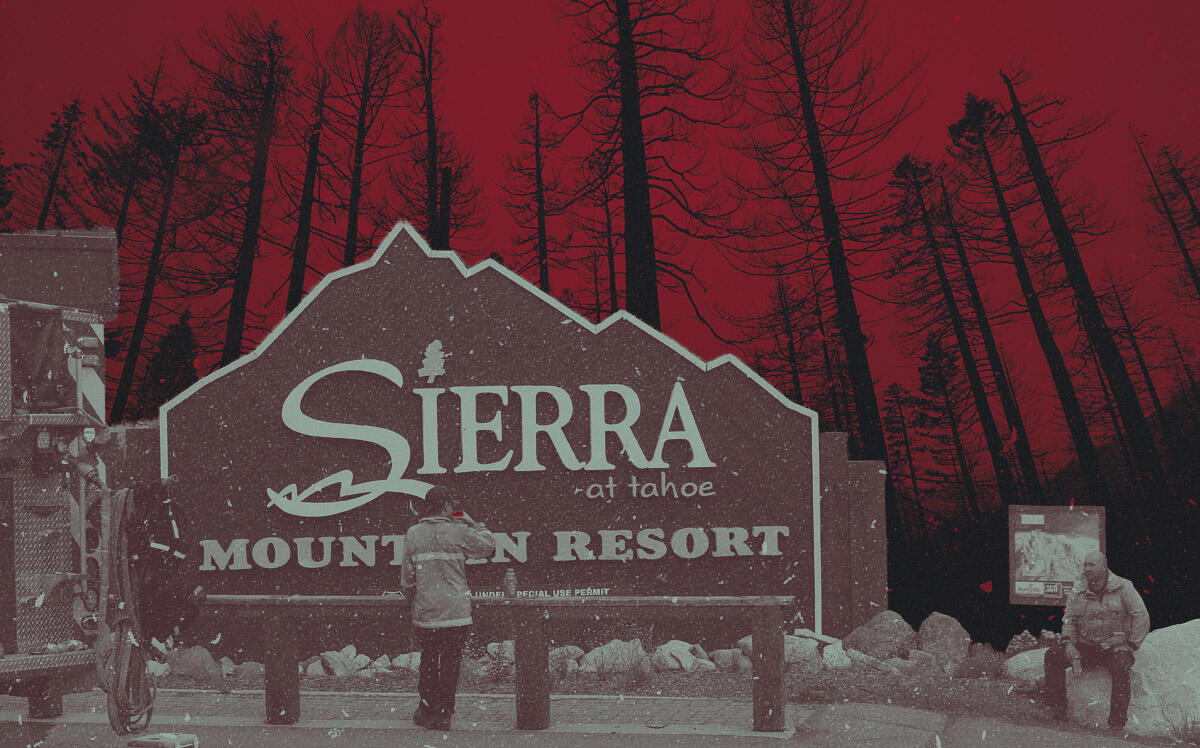 Sierra at Tahoe, compromised by Caldor Wildfire (Getty Images)