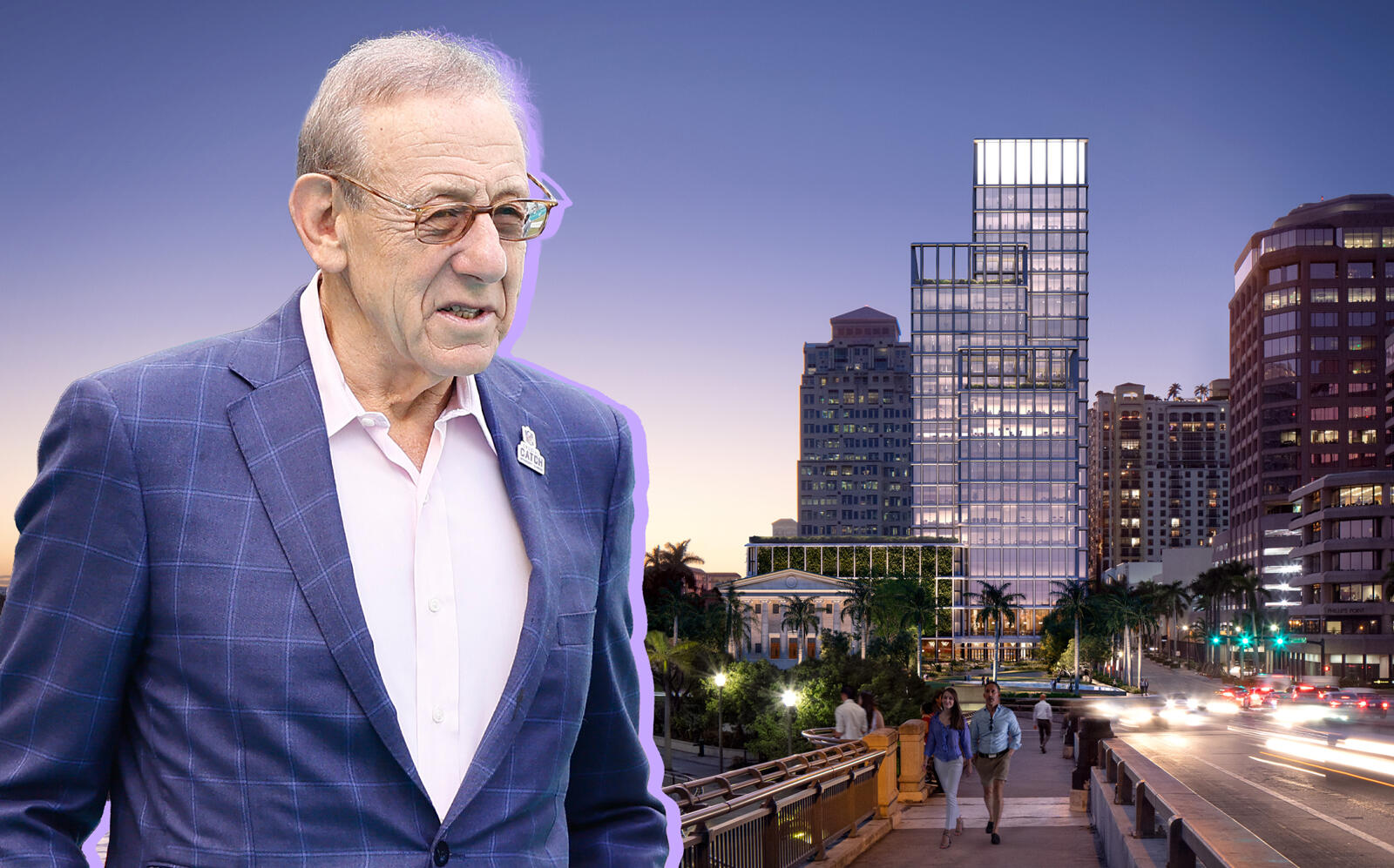 Related's Stephen Ross and a rendering of One Flagler (Getty, Related Southeast)