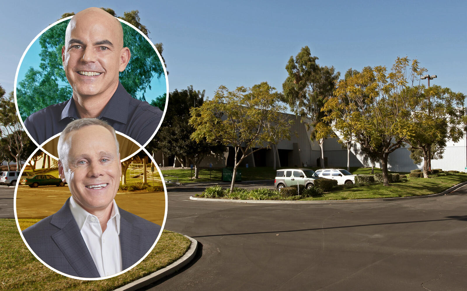 Rexford's Michael Frankel and Howard Schwimmer with the Cerritos property (Rexford, LoopNet)