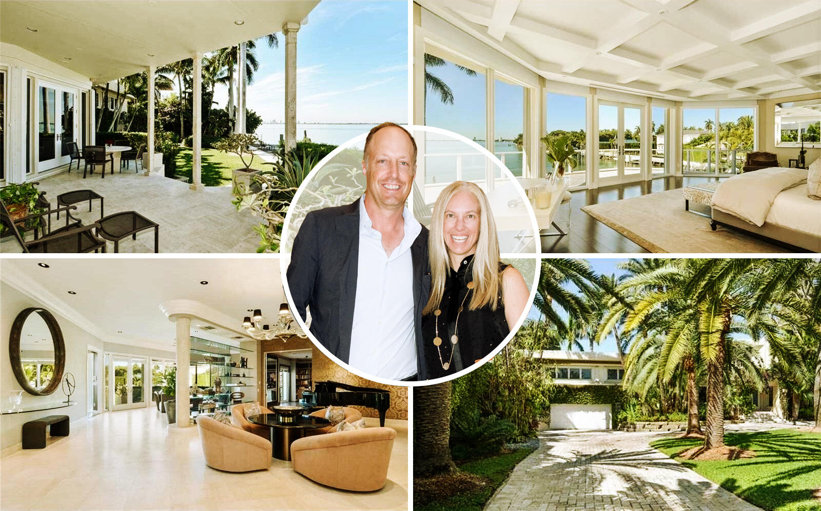 Jason Rubell and Michelle Simkins with their new property (Getty, Realtor.com via Fortune International)