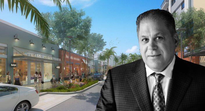 A rendering of Plantation Walk and Art Falcone of Encore Capital Management