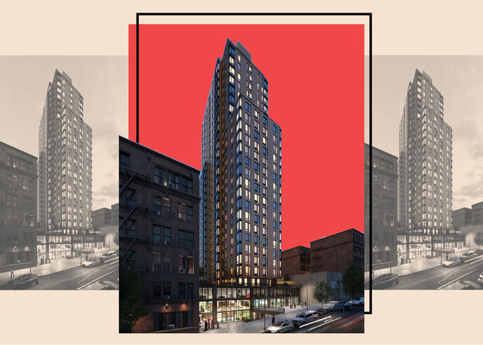 A rendering of 620 West 153rd Street (Rendering via J. Frankl Associates)