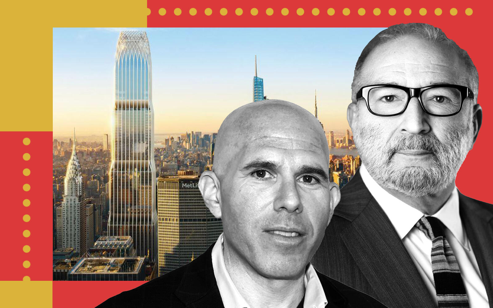 175 Park Avenue with RXR Realty's Scott Rechler and TF Cornerstone’s Frederick Elghanayan (SOM Architects, Getty, TF Cornerstone)