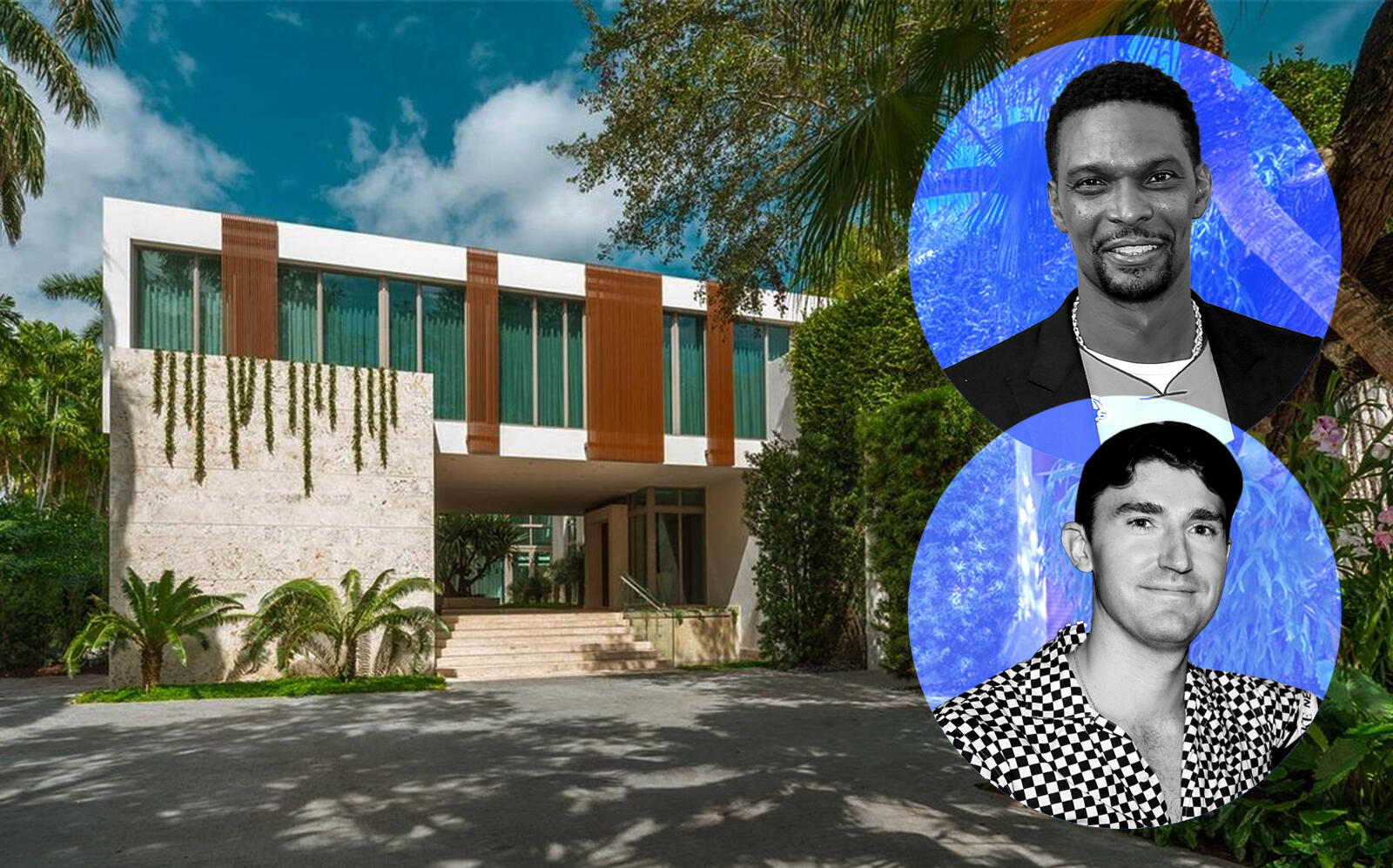 Chris Bosh, Ivan Soto-Wright and the home (Compass / One Sotheby's International Realty, Getty)