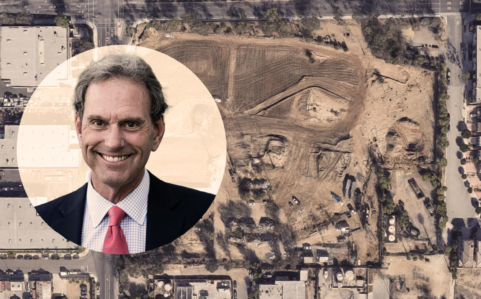 CenterPoint CEO Bob Chapman and an aerial of the property (Google Maps)