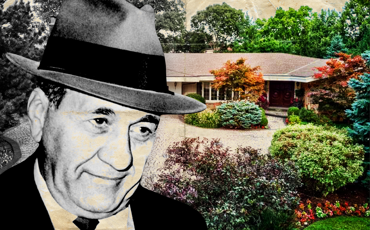 Anthony Accardo, late Chicago mobster, in front of 1407 Ashland Avenue in River Forest, IL (Wikipedia, REDFIN)