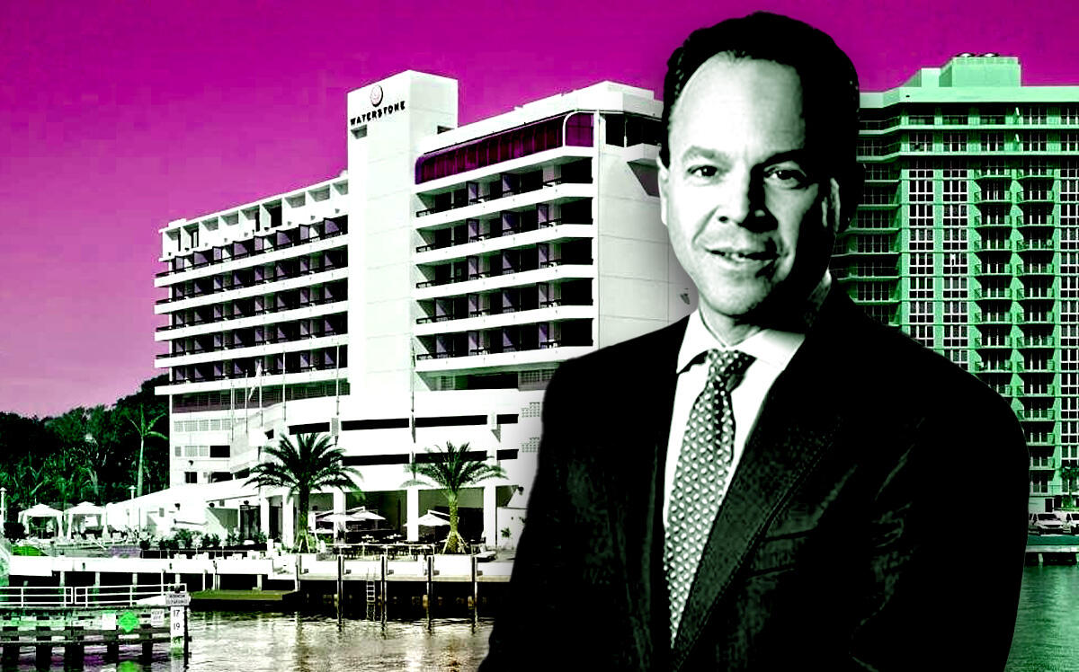 Buyer Rockpoint Group’s co-founder Keith Gelb in front of 999 East Camino Real in Boca Rotan (Rockpoint Group, LoopNet, iStock)