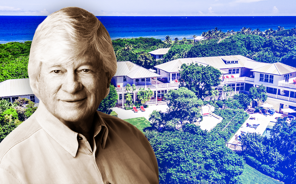 Alfred West, CEO, SEI Investments, in front of his recently sold 7,400-square-foot property on Florida's Jupiter Island (SEI Investments, Redfin)