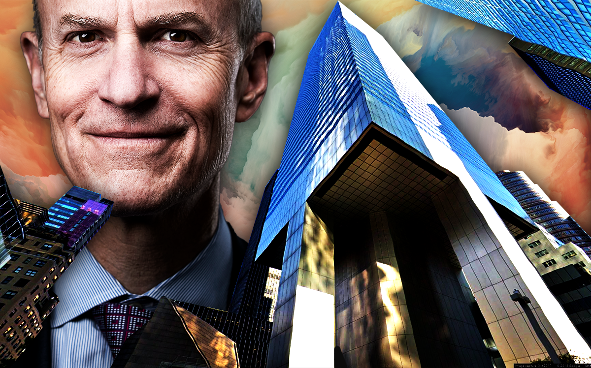 Owen Thomas, chief executive officer, Boston Properties, along with 601 Lexington Avenue (Boston Properties, LoopNet, iStock/Illustration by Steven Dilakian for The Real Deal)
