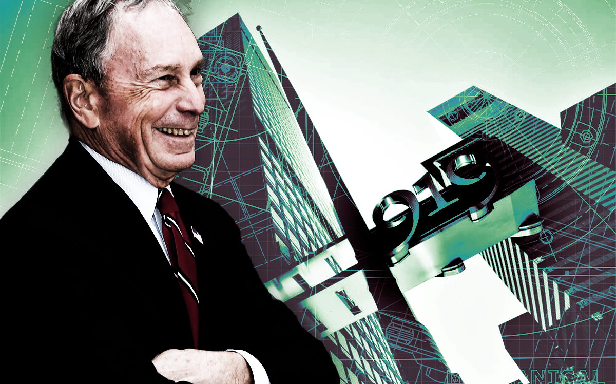 Michael Bloomberg, owner and co-founder, Bloomberg L.P. and former mayor of New York City, in front of SL Green's 919 Third Avenue (SL Green, Getty Images, iStock)
