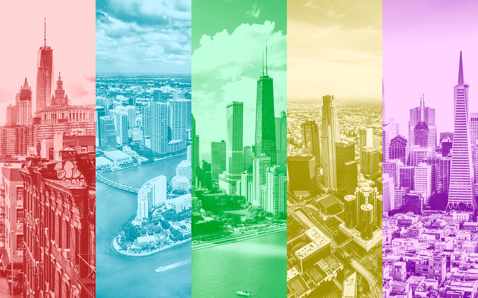 New York, Miami, Chicago, Los Angeles, San Francisco and Chicago (iStock)