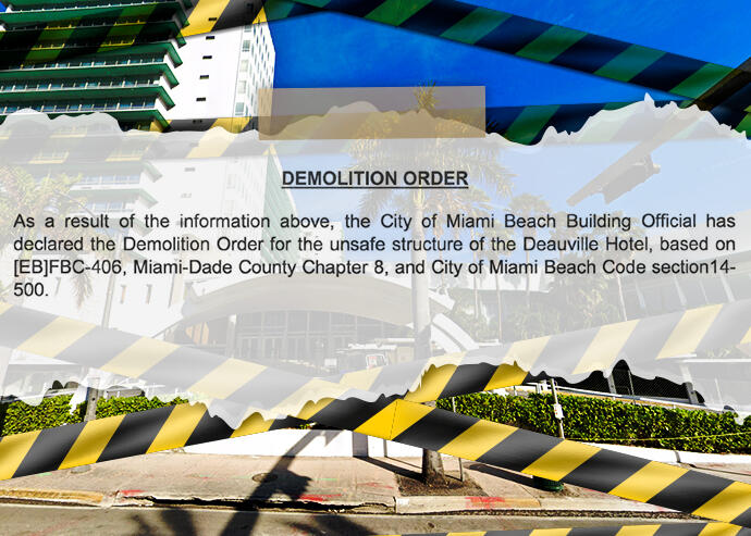 Miami Beach orders historic oceanfront Deauville resort to be demolished