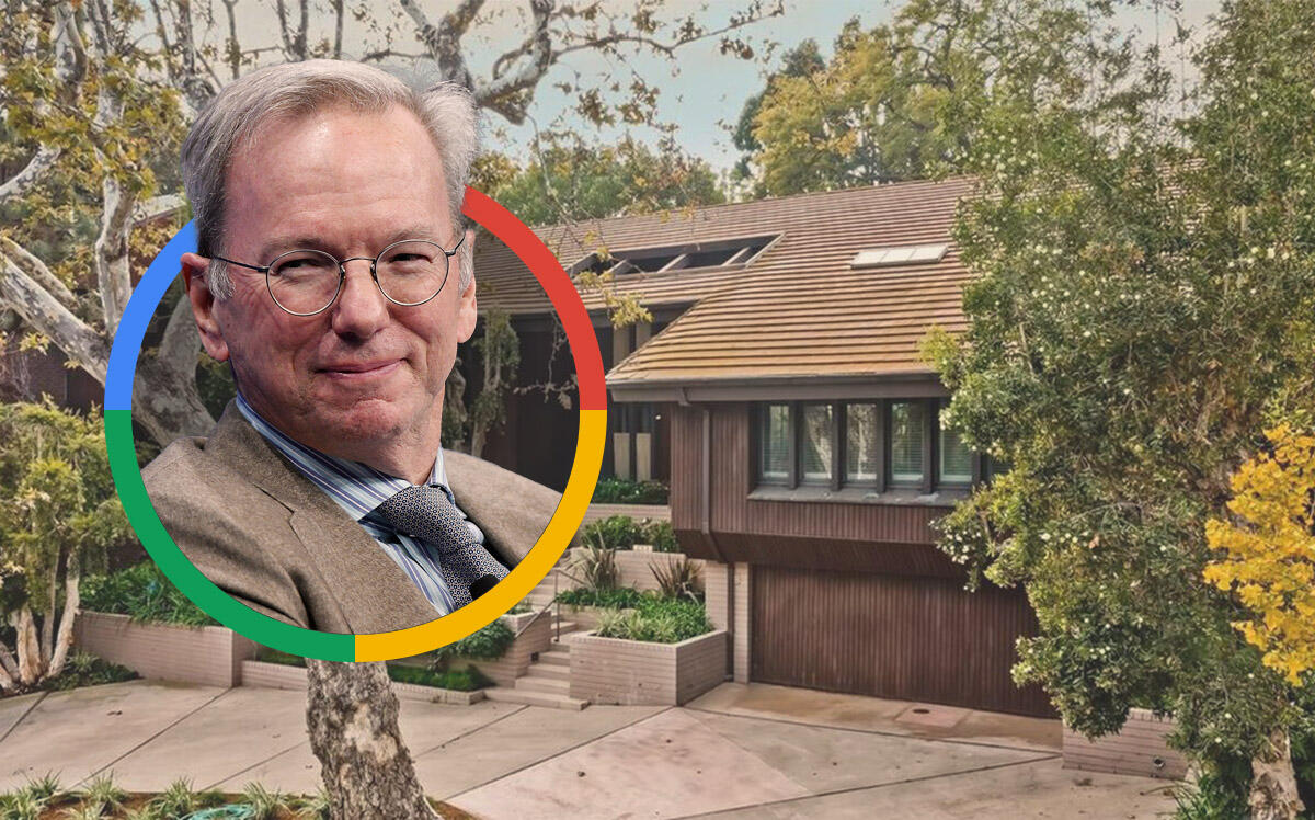Former Google CEO Buys House Next To Holmby Hills Mansion (Realtor.com, Getty Images)