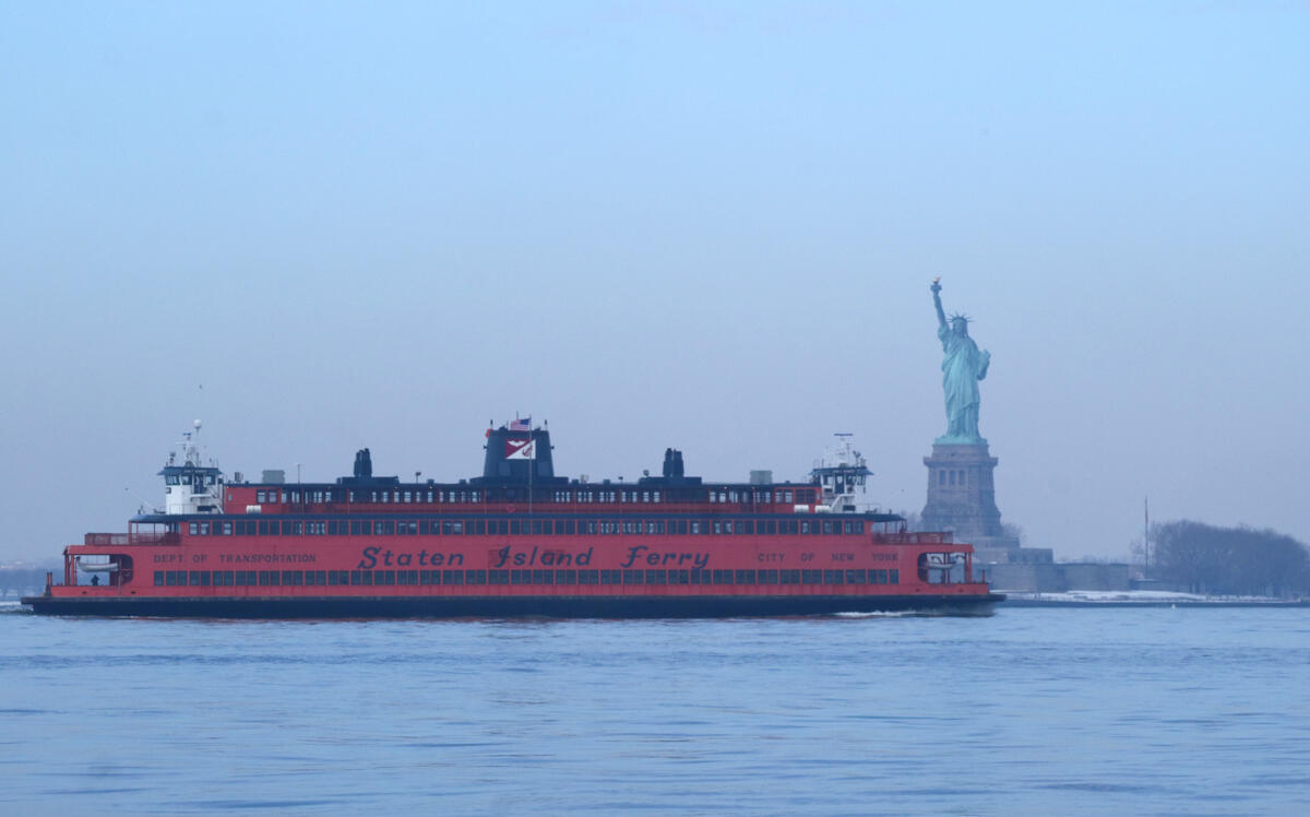 The Staten Island Ferryboat JFK in 2020, while it was still in service. (Getty)