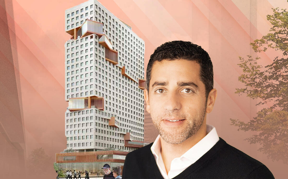 Renderings of 555 Broadway in Williamsburg and Slate’s Martin Nussbaum (ODA Architecture, Slate)