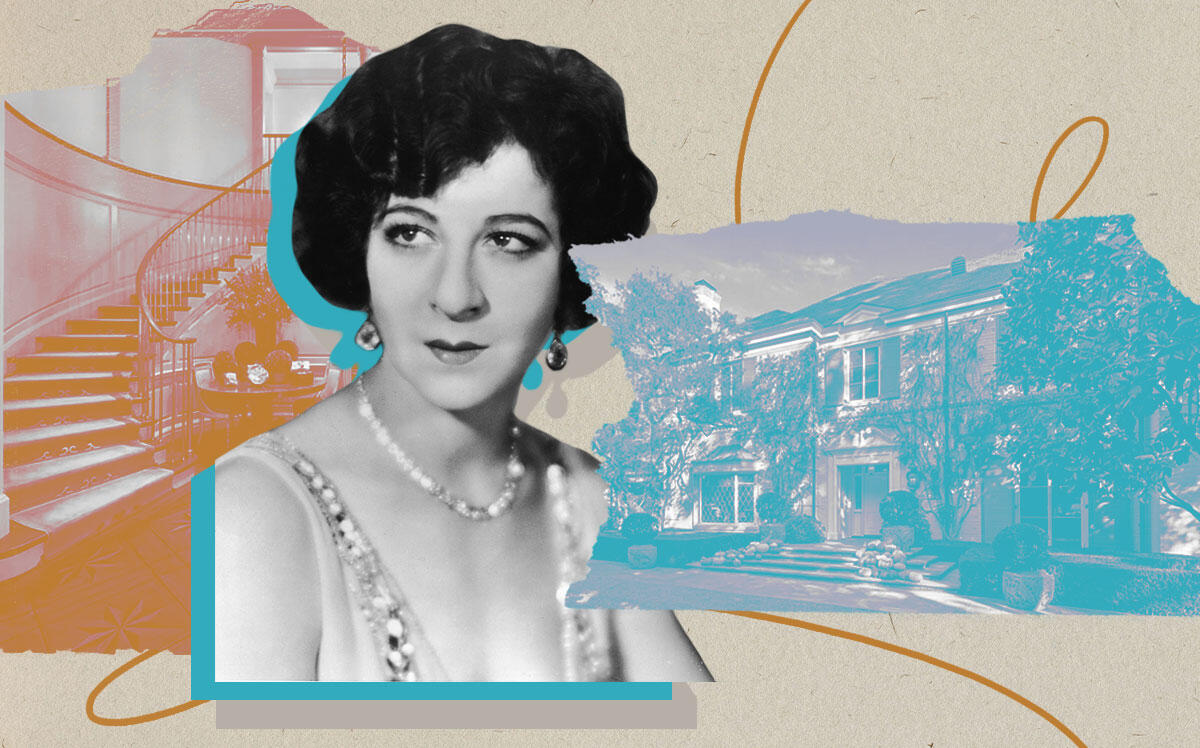 Fanny Brice and 312 N Faring Road (Getty, Zillow)