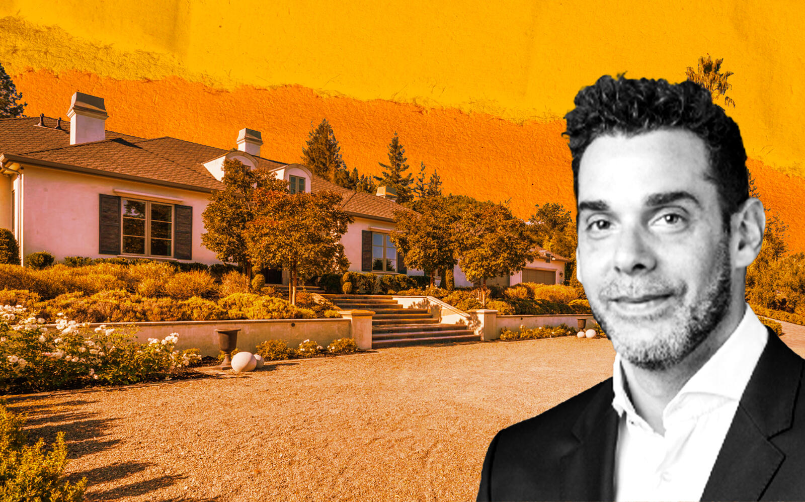 SentinelOne CEO Tomer Weingarten and the Los Altos home (SentinelOne, Sotheby's)