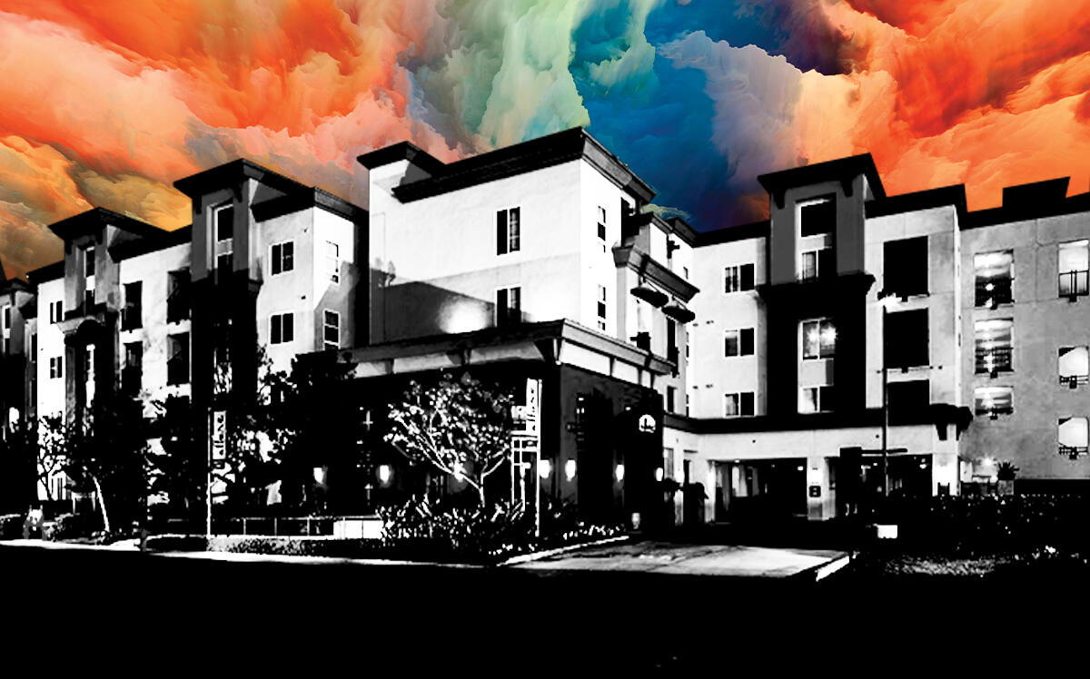 The Allure apartments complex at 3099 W Chapman Ave in Orange, CA (LoopNet, iStock)
