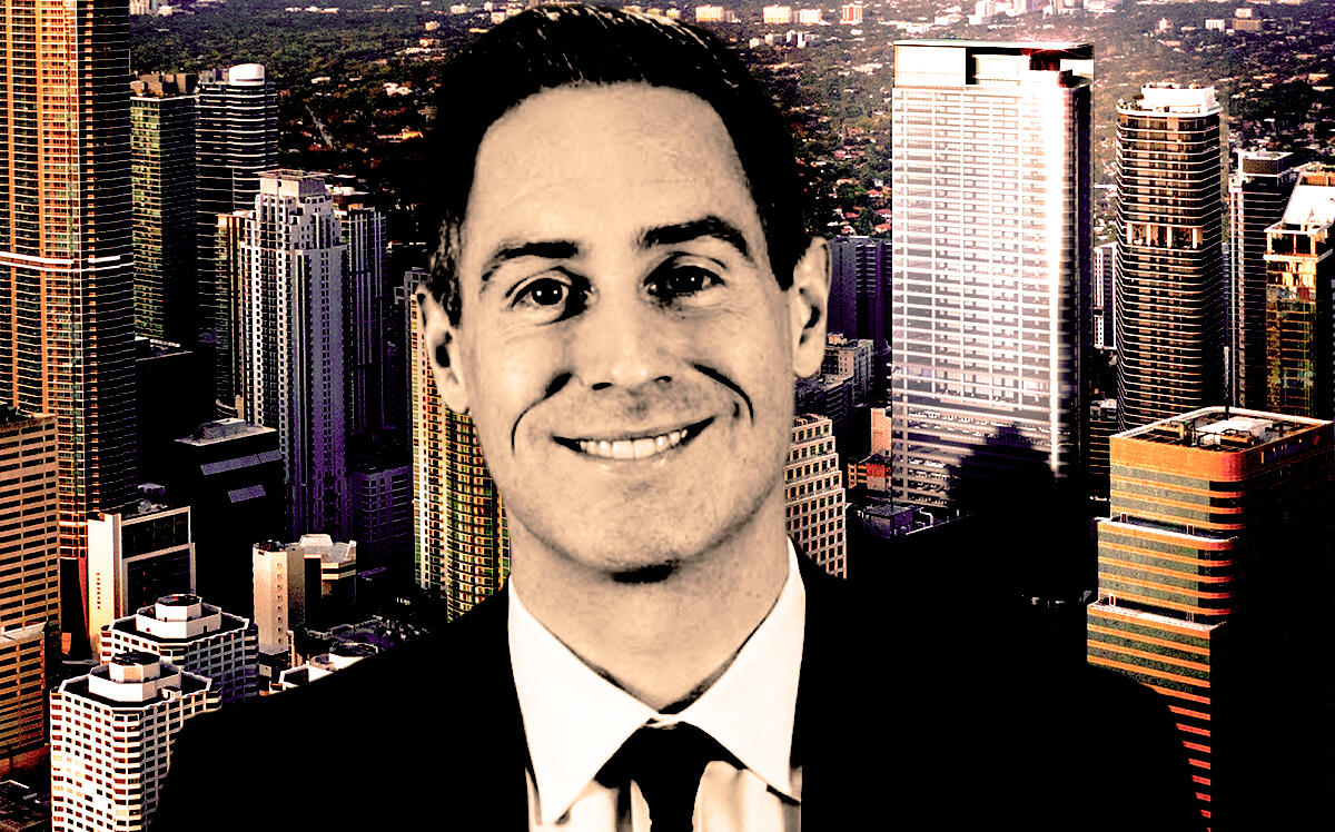 Kurt MacAlpine, chief executive officer, CI Financial in front of the 830 Brickell Tower (CI Financial, OKO Group/Cain International)