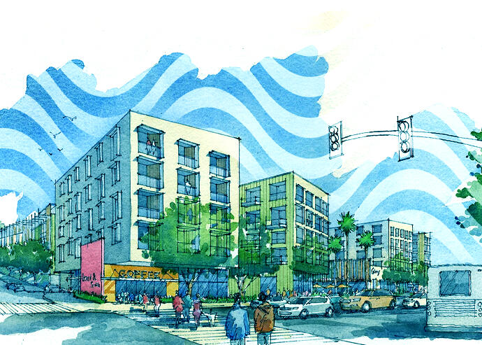 10-building apartment complex seen for Gelson’s lot in Santa Monica
