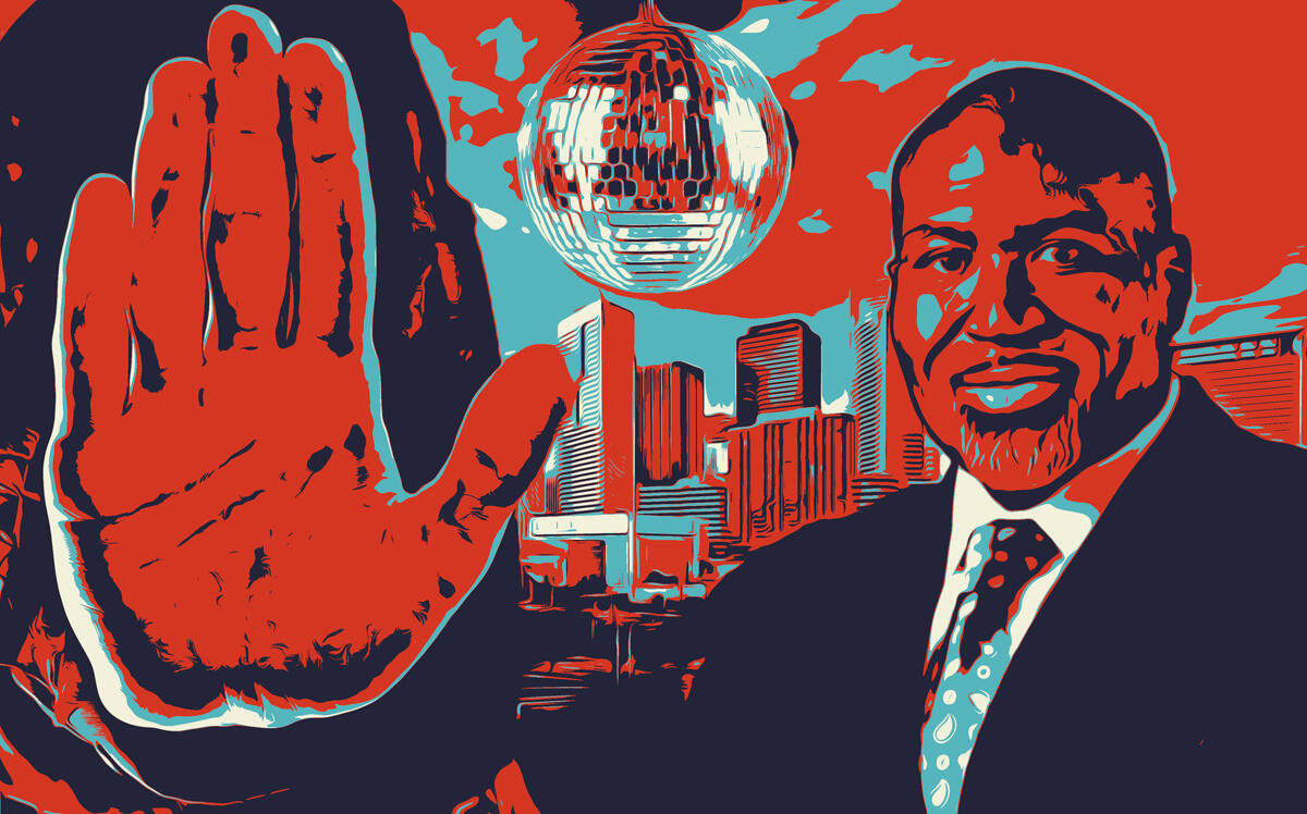 David Northern, president and CEO of The Houston Housing Authority (LinkedIn, Photo illustration by Priyanka Modi)