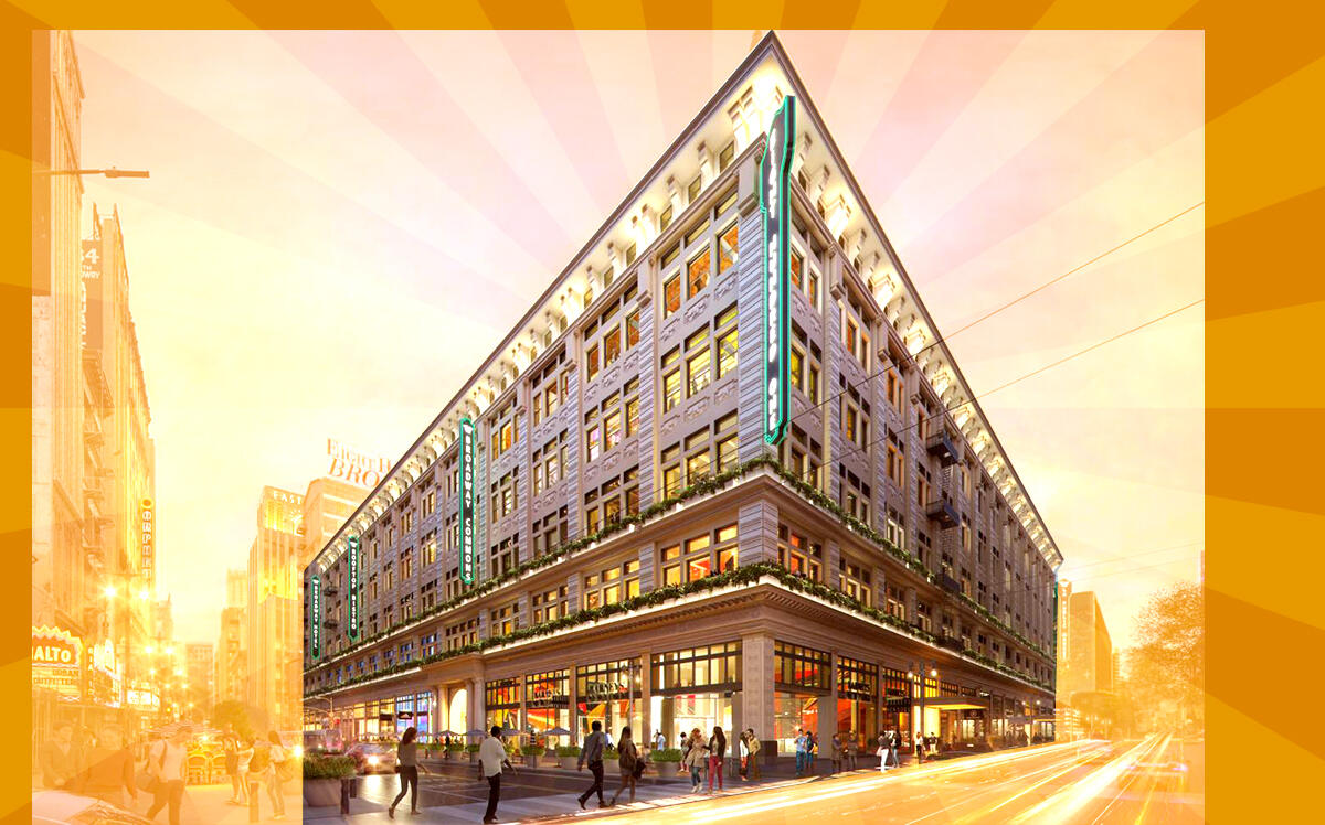 Rendering of redeveloped Broadway Trade Center at 801 S. Broadway (Omgivning Architects)