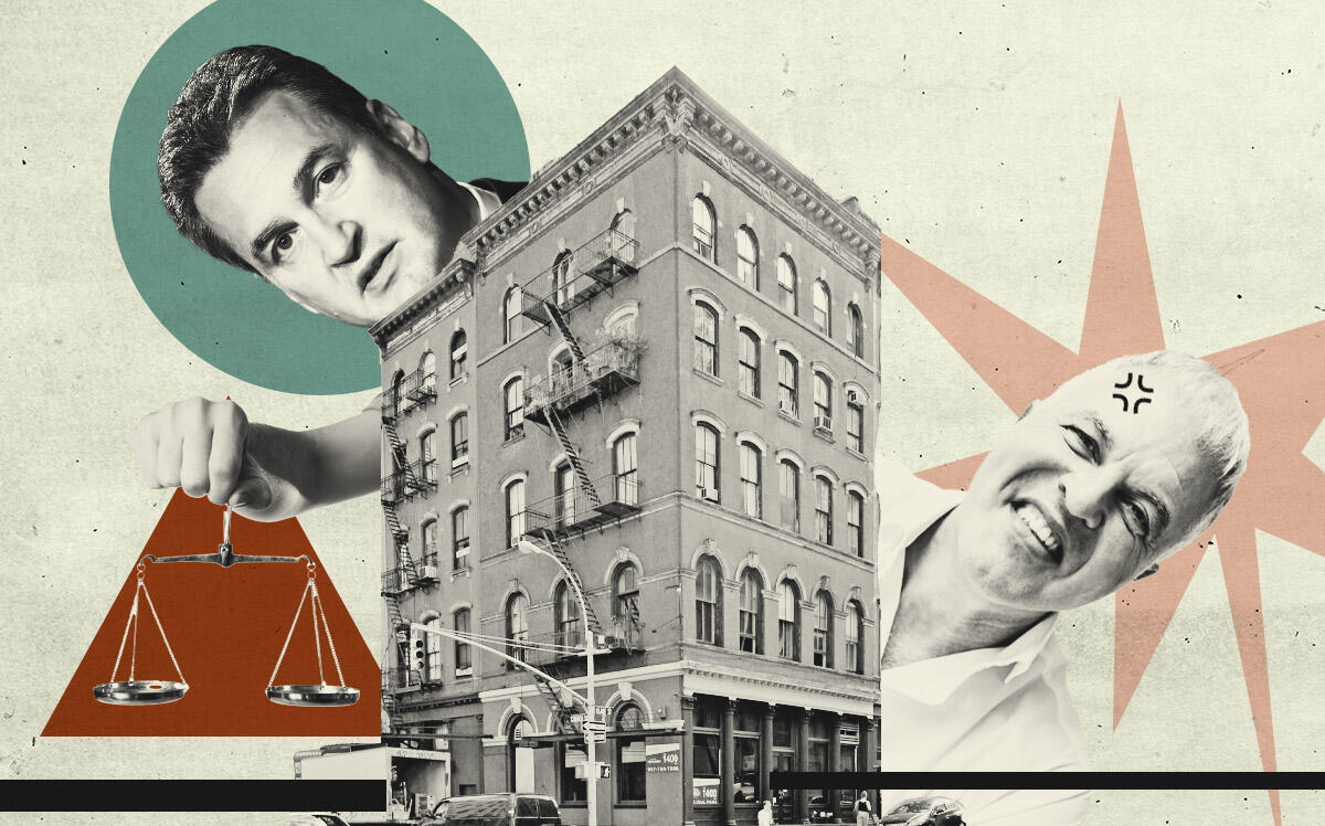 Judge Michael Garcia and owner of 78 Reade Street, Albert Laboz (Getty Images, iStock, Apartments.com, Studio scrivo Illustration by Kevin Cifuentes for The Real Deal)