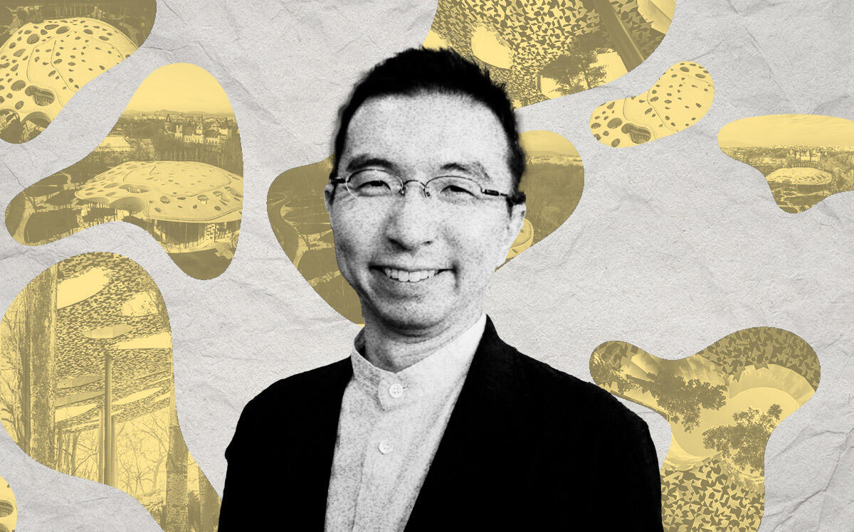 Japanese architect Sou Fujimoto (iStock, Liget Budapest, Illustration by Kevin Cifuentes for The Real Deal)