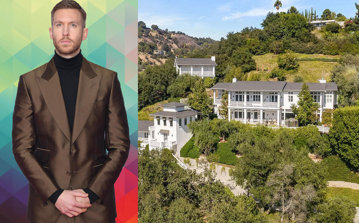 Calvin Harris and 9779 Oak Pass Road (Getty, Zillow)