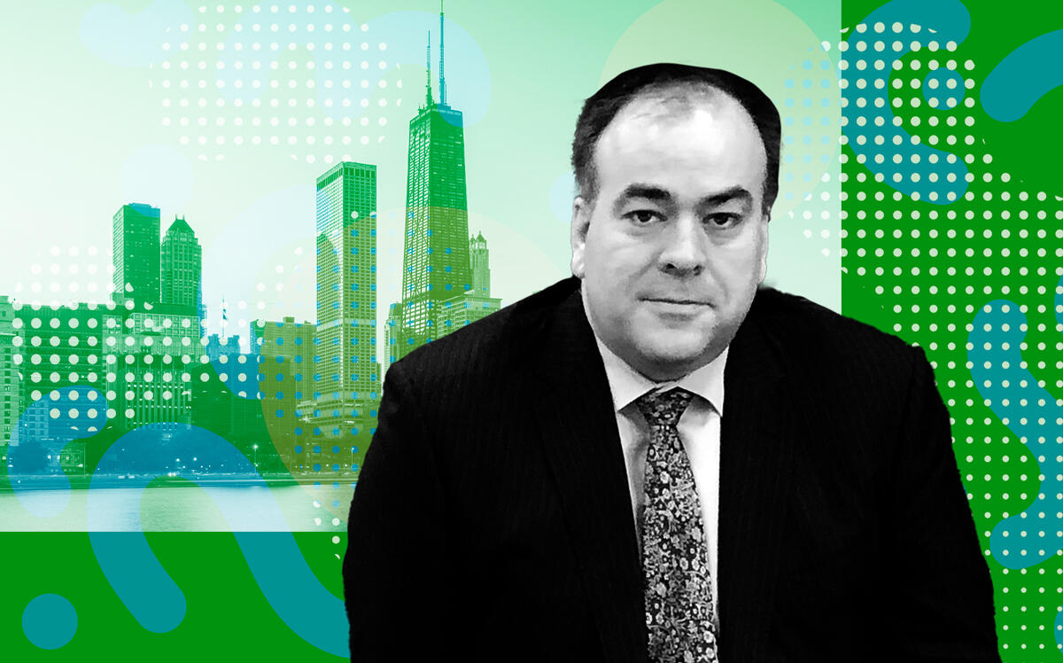 Cook County Tax Assessor Fritz Kaegi (Photo via Alex Nitkin, iStock/Illustration by Kevin Rebong for The Real Deal)