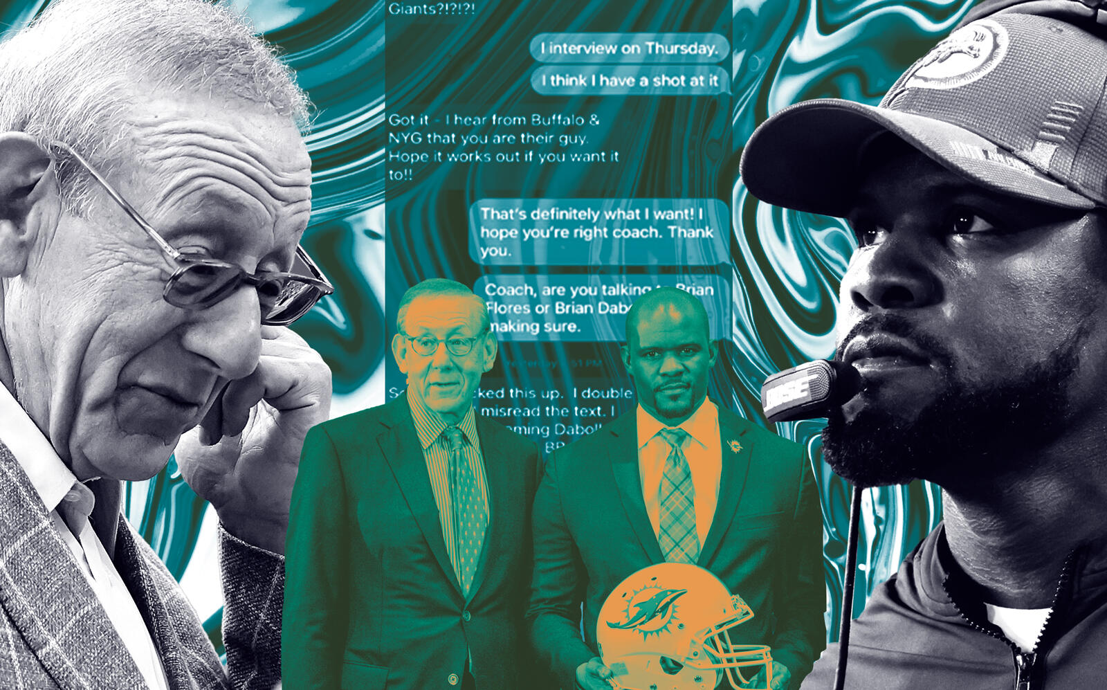 Stephen Ross and Brian Flores (Getty, iStock/Illustration by Kevin Rebong for The Real Deal)