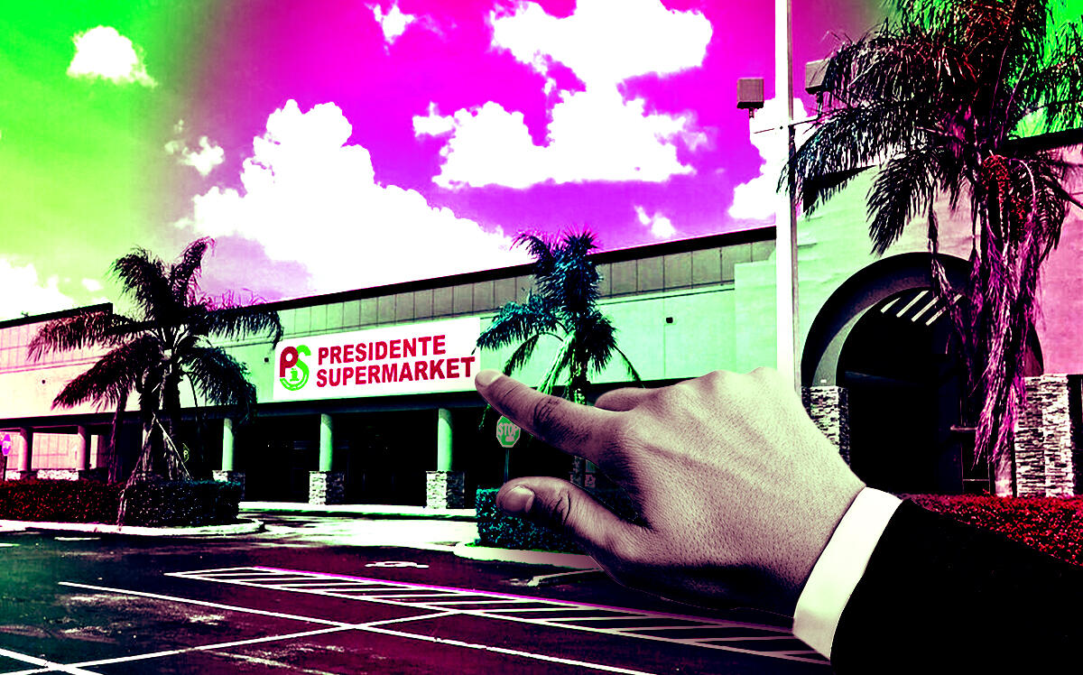 The Presidente Supermarket at 2675 South Military Trail in West Palm Beach (LoopNet, iStock)