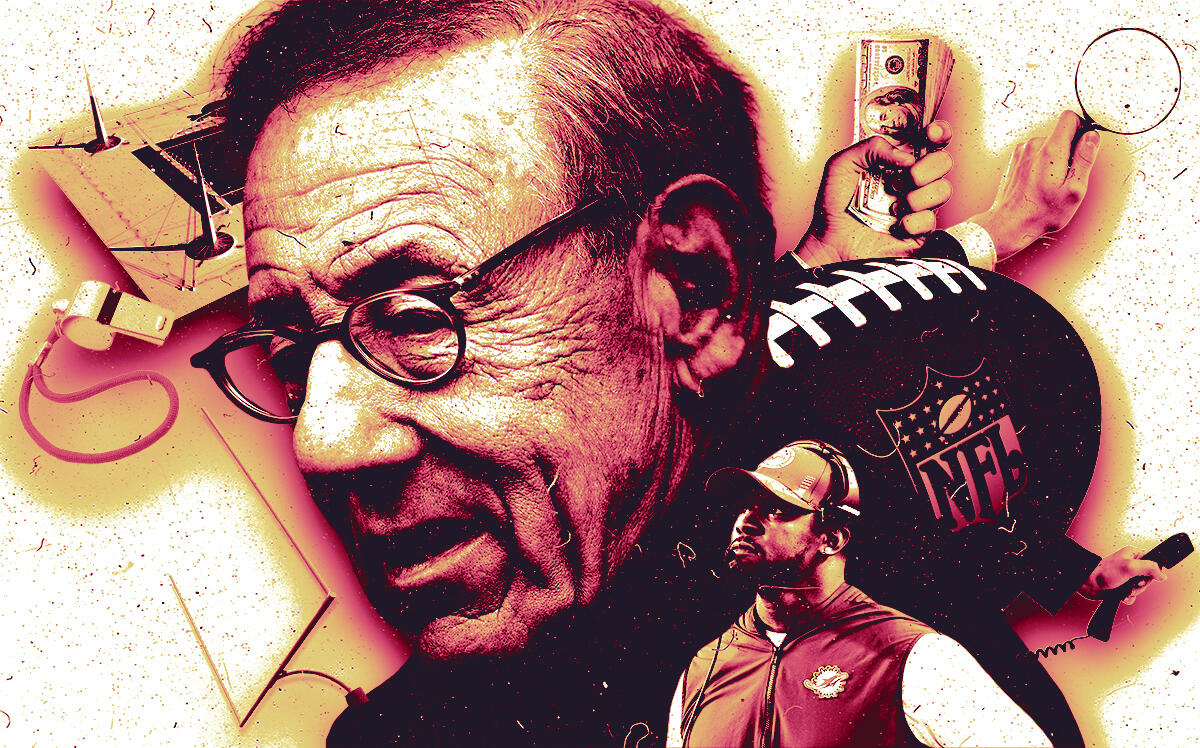 From left: Stephen Ross, founder, Related Companies; Brian Flores, ex-Miami Dolphins head coach (Getty Images, iStock/Photo-Illustration by Steven Dilakian for The Real Deal)