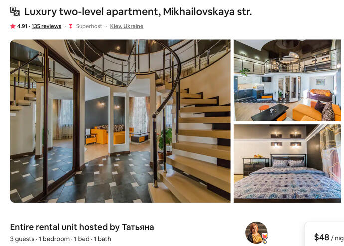Airbnb “rentals” send money to Ukrainians in need