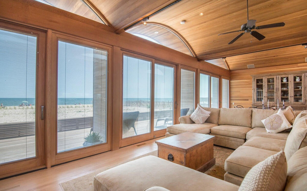 The Horace Gifford designed beach front home Fire Island. (OneKey MLS)