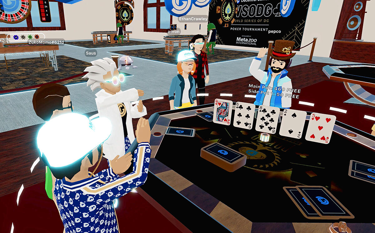 A Decentraland ICE Poker parlor (Decentral Games)