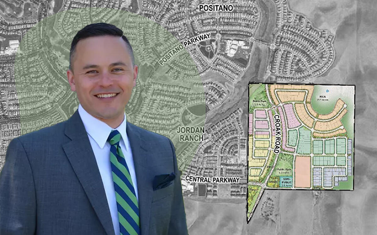 Dublin Vice Mayor Shawn Kumagai and a site plan of Trumark Homes’s previously approved project (Shawn Kumagai, Trumark Homes)