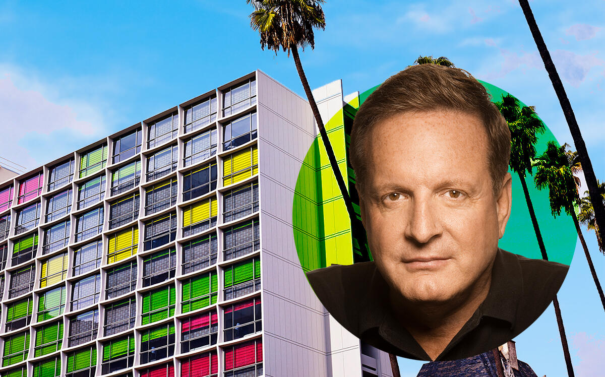 Ron Burkle and The Line Hotel at 3515 Wilshire Blvd. in Koreatown (The Line Hotel, Burkle Foundation)