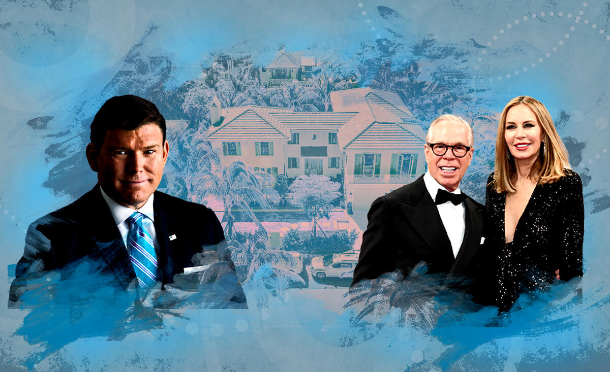 Fox’s Bret Baier and Tommy and Dee Hilfiger (Getty, Zillow)