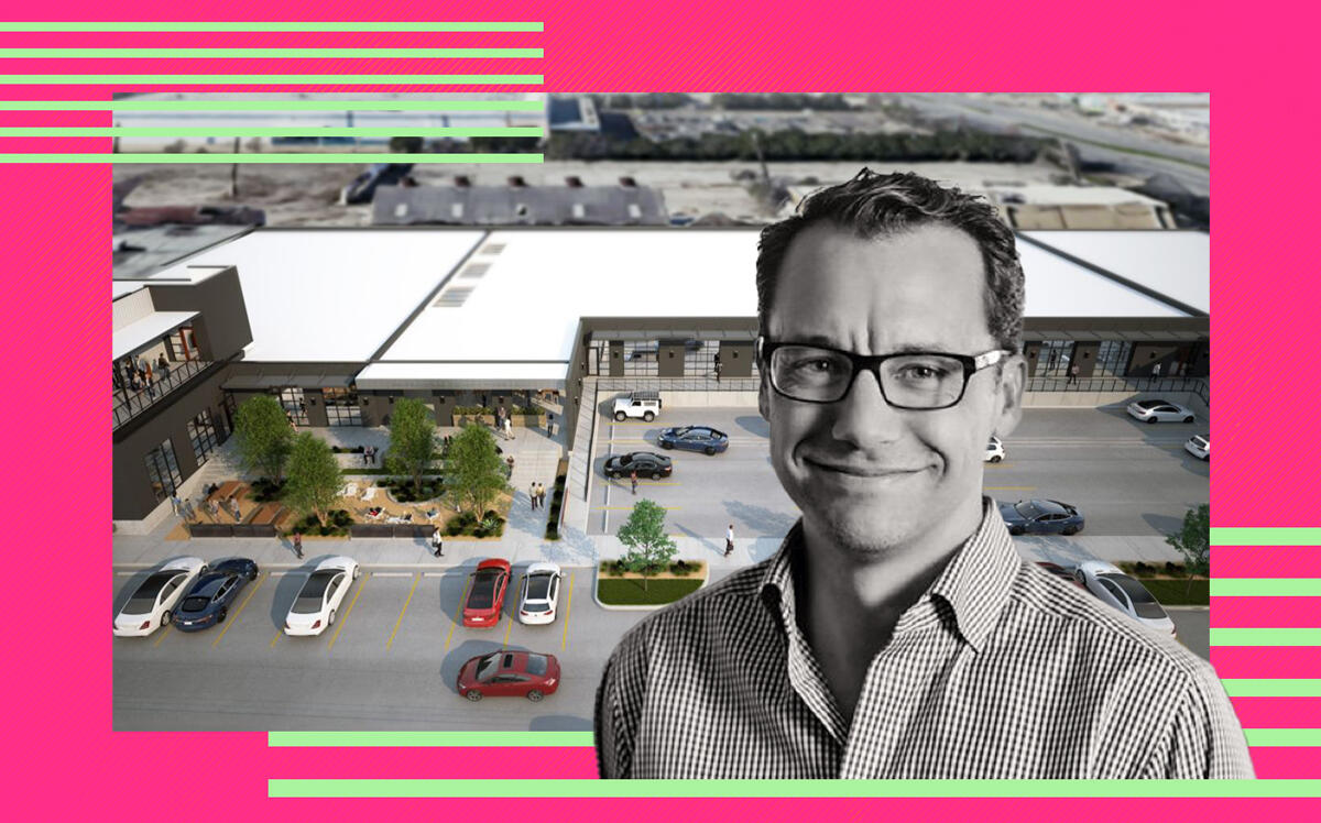 Quadrant's Chad Cook and a rendering of the Manufacturing District (Quadrant, VTS)