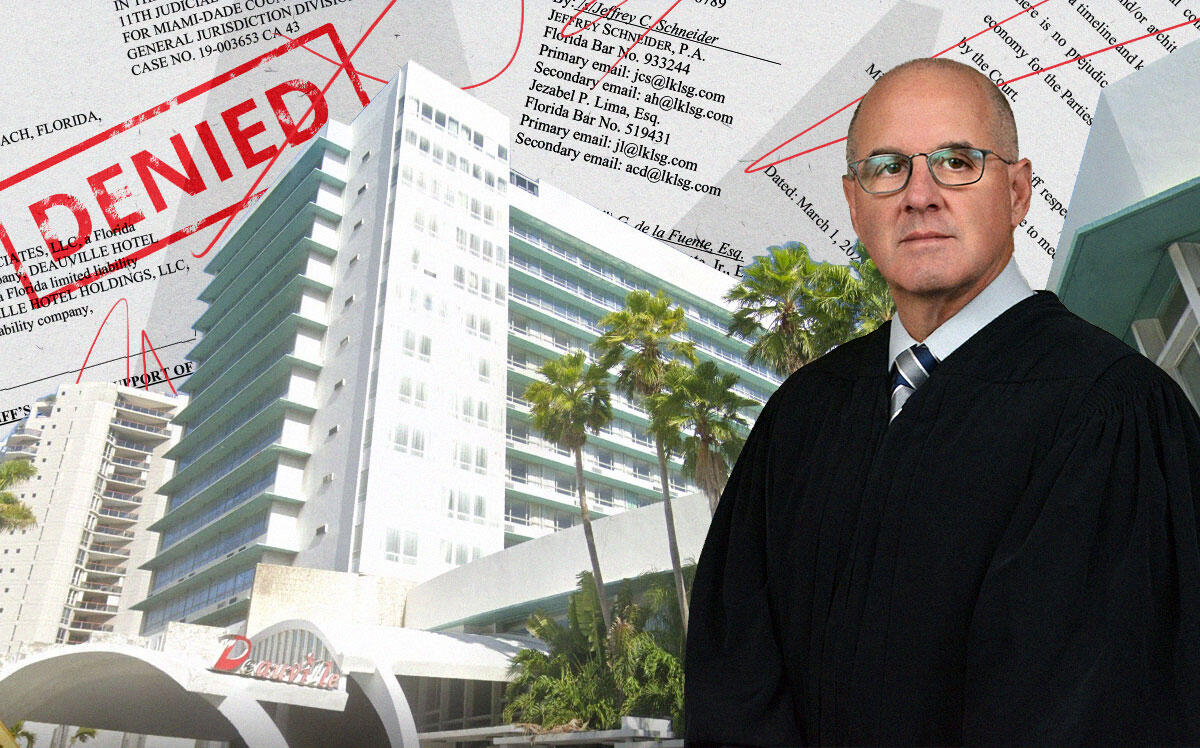 Judge Michael Hanzman and Deauville in Miami Beach (Eleventh Judicial Circuit of Florida, Google Maps, iStock)