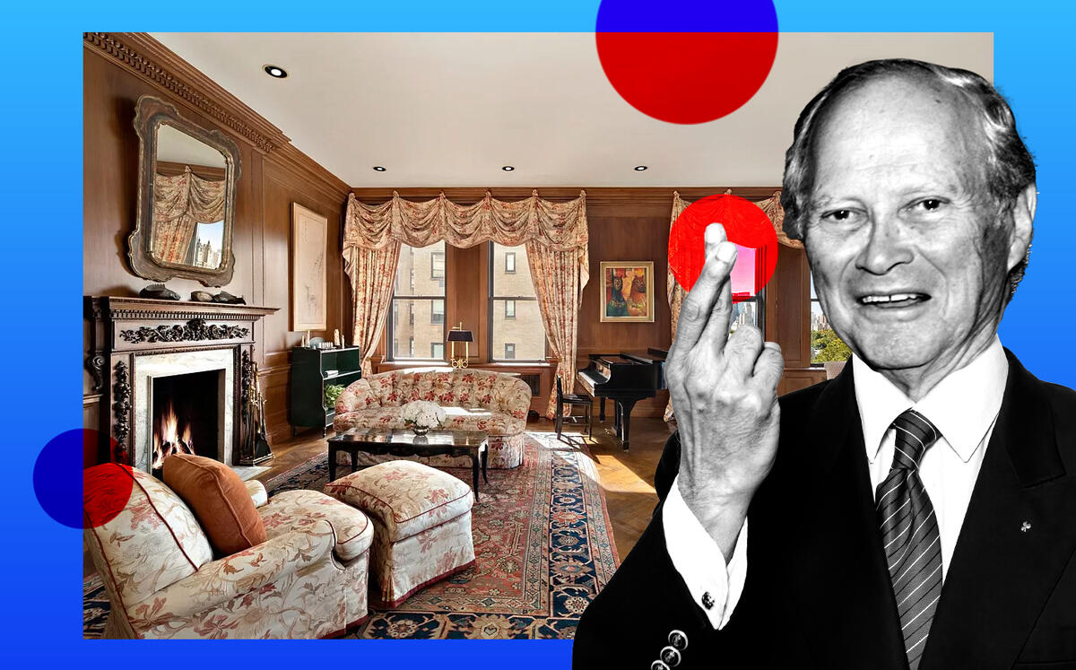 10B at 1060 Fifth Avenue and photo illustration of Bruce Gelb (Zillow, Getty, iStock)