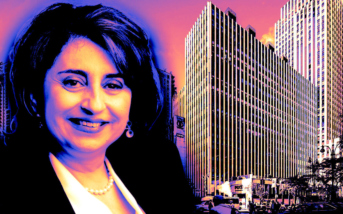 Sima Bahous, executive director, UN Women, in front of 220 East 42nd Street (UN Women, LoopNet)