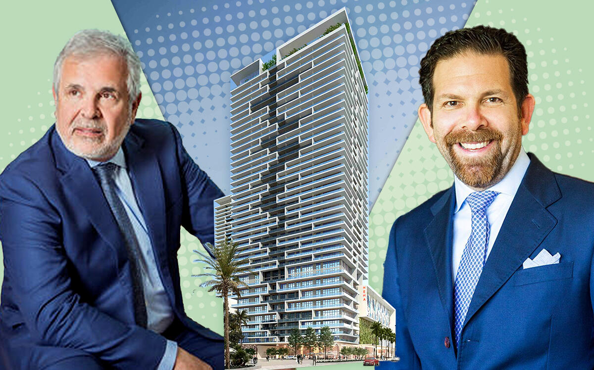 Rendering of Nema Miami with Russell Galbut and Bruce Menin (Crescent Heights)