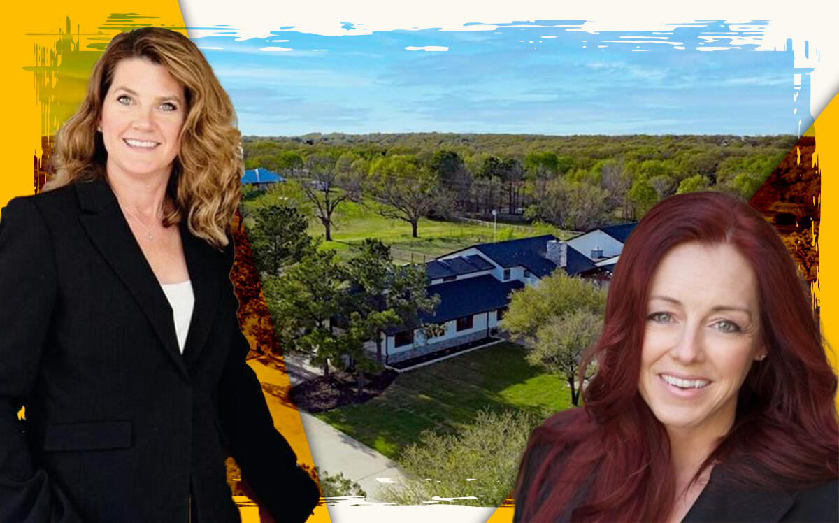 Natalie Swanson of Coldwell Banker Apex and president of Supreme Auctions Jennie Heal with 12928 Saint John Road, Pilot Point (Coldwell Banker, Supreme Auctions)